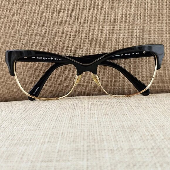 Kate Spade New York Women Glasses/Eyeglasses Frame Black/Gold SHIRA/S 55[]16 135 - Picture 2 of 13